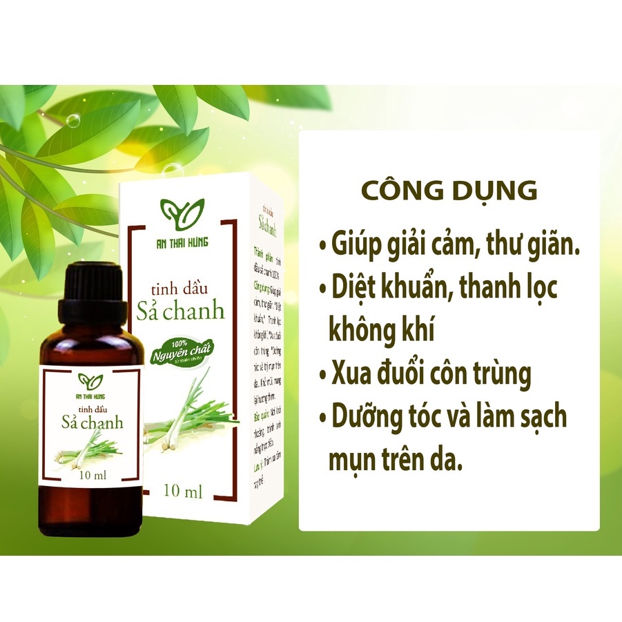 Tinh dầu thiên nhiên An Thái Hưng dùng massage, khử mùi, diệt khuẩn, làm ấm cơ thể, thư giãn lọ 10ml