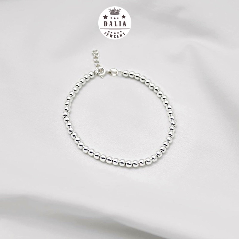 Lắc tay bi bạc thật DaLiA Jewelry vòng tay bi bạc phối charm đẹp