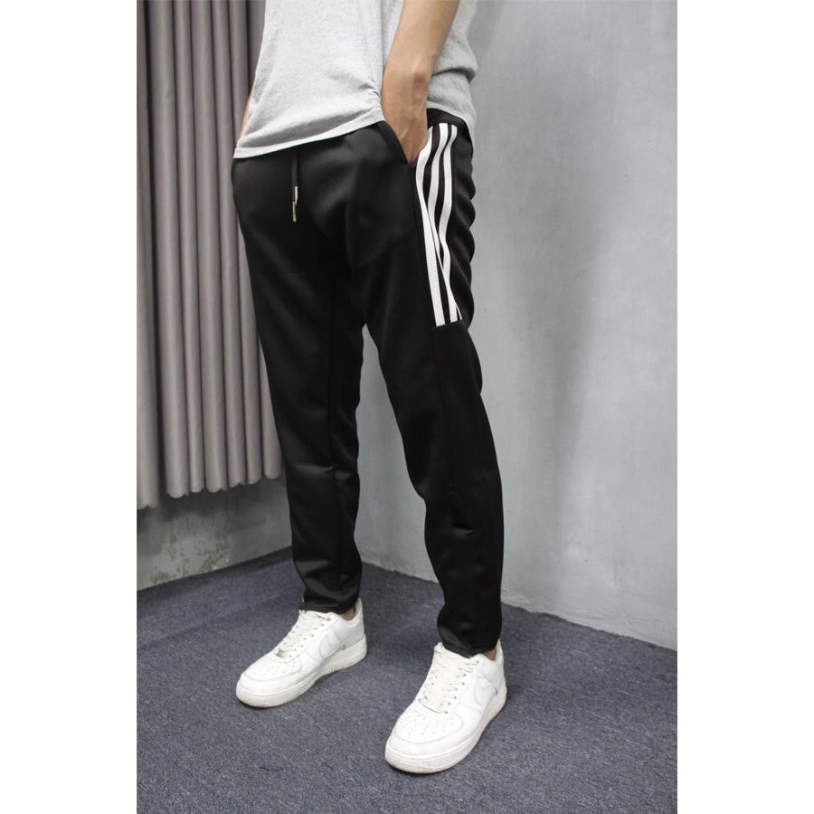 Quần Thể Thao Đen Dài Dáng Vừa Chất Vải Lạnh Mát Thông Hơi Thoáng Khí