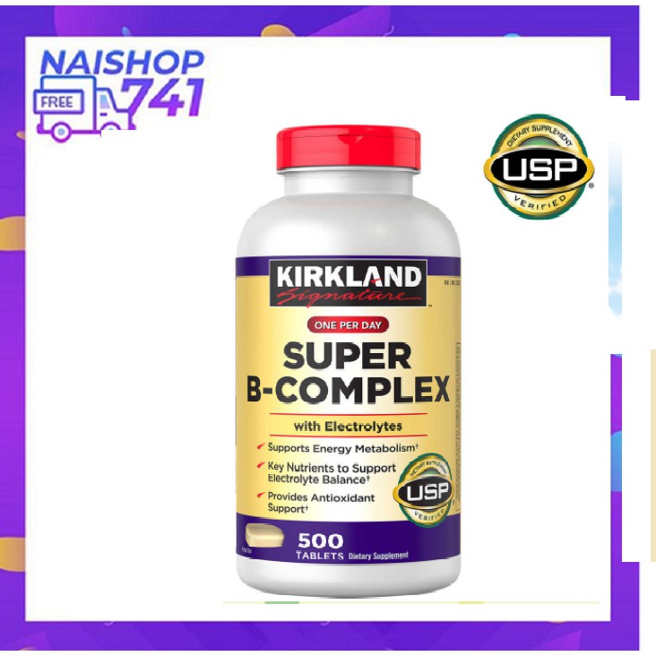 Vitamin B Tổng Hợp Super B-Complex Kirkland 500 Viên