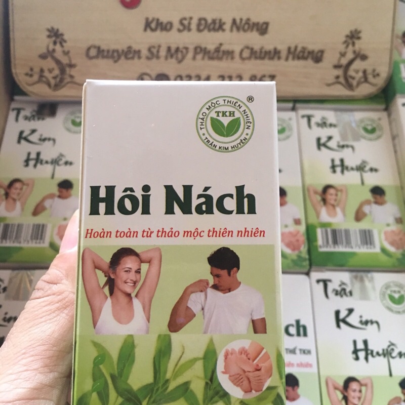 2  Hộp Khử mùi Trần Kim Huyền [ Chính hãng, hết hôi nách, hôi chân trong 7 ngày]