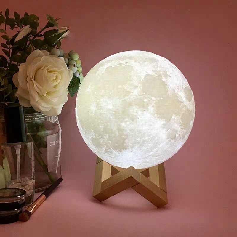 3D LED Moon Light Creative Moon Night Light  4 Colours Moonlight