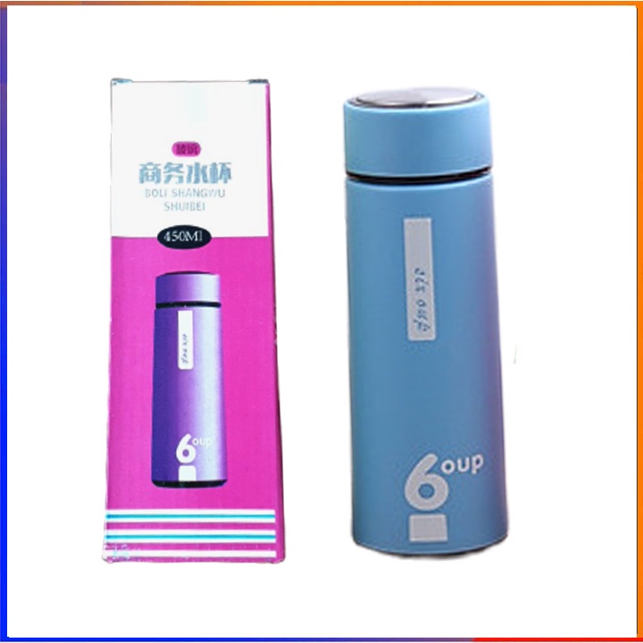 Bình giữ nhiệt 6 Oup chống nóng mùa hè, bình nước thủy tinh dung tích 450ml thiết kế nhỏ gọn an toàn sức khỏe