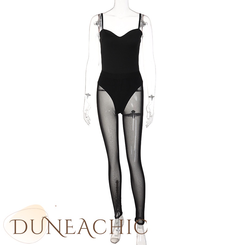 DUNEA Bộ Bodysuit 2 Mảnh Hở Lưng Gợi Cảm Y0512