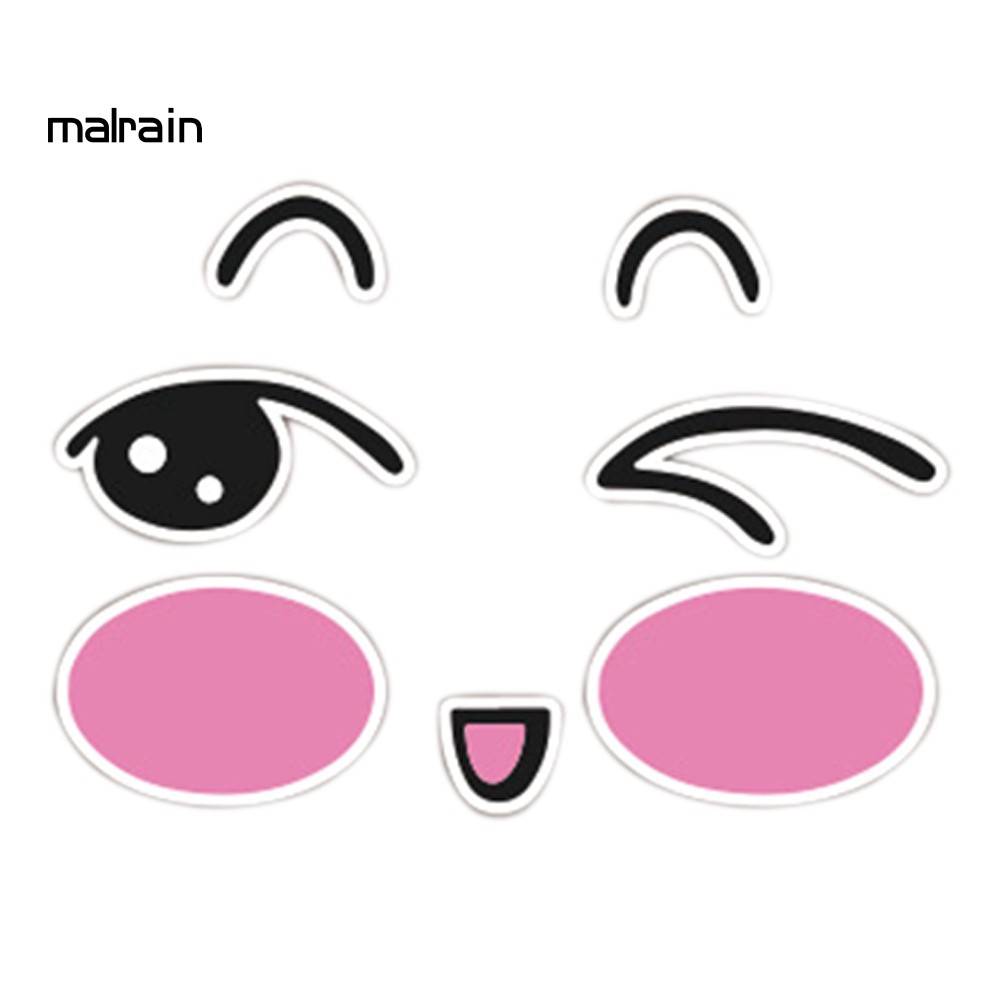 Sticker Dán Kính Chiếu Hậu Xe Hơi Hình Mặt Cười Vui Nhộn