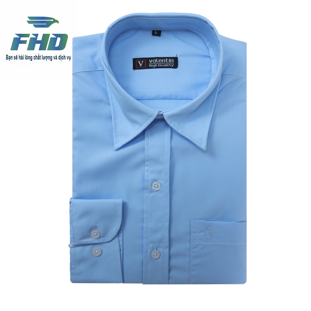 Áo Sơ Mi Nam Trơn Dài Tay Đóng Hộp Vải Cotton Mềm Mịn Màu Sắc Đa Dạng FHDA006
