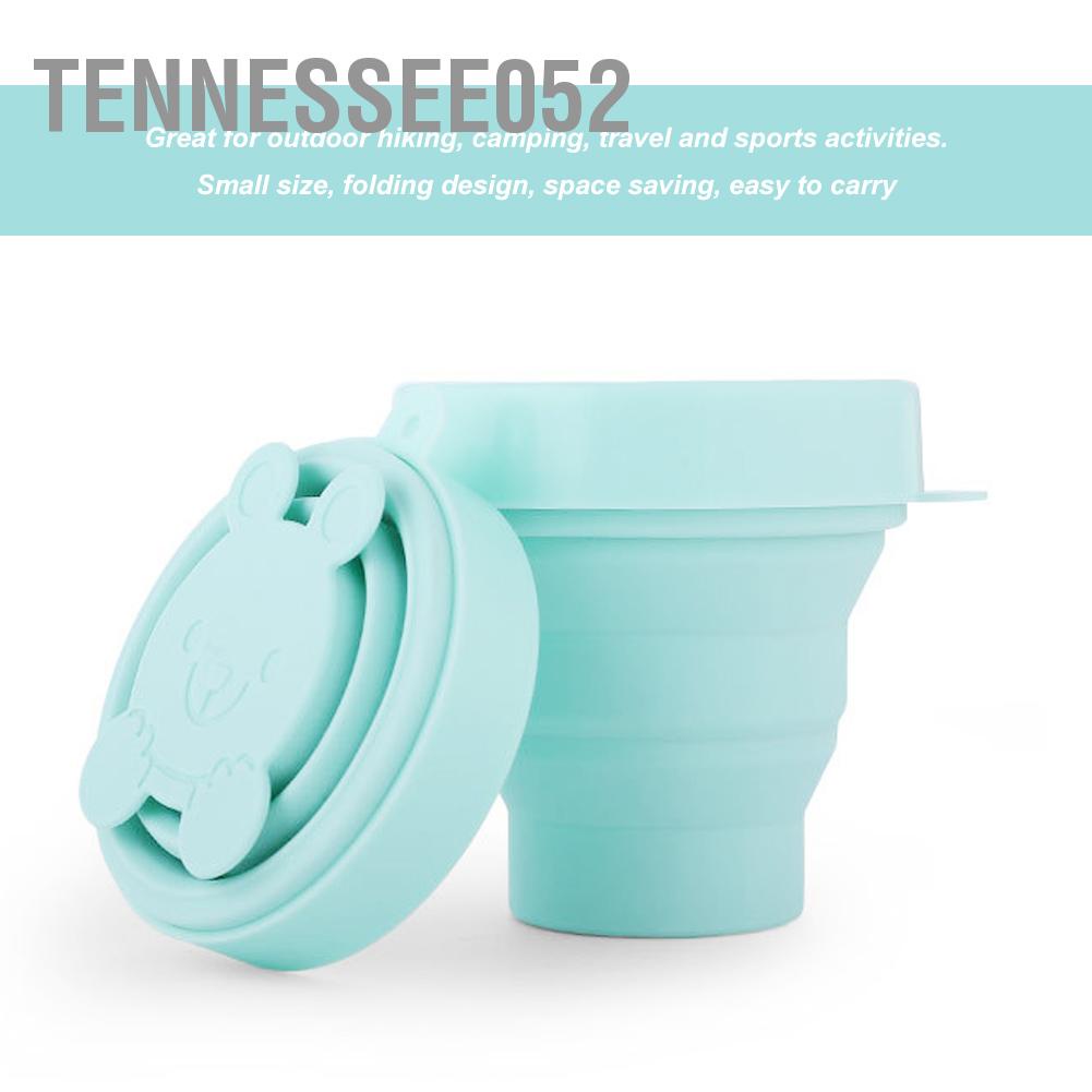 Tennessee052 Portable Folding Silicone Water Cup Telescopic Mug Drinkware for Outdoor Travel