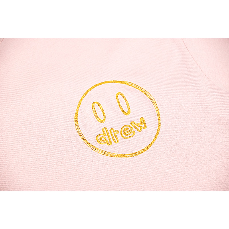 Áo Thun Tay Ngắn Cổ Tròn Thêu Hình Mặt Cười Thoáng Khí Thoải Mái Thời Trang Mùa Hè Chất Lượng Cao