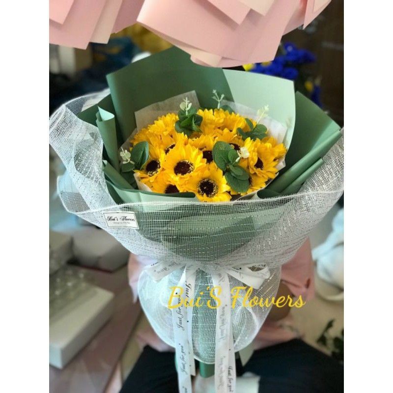 Hoa sáp hướng dương nhiều màu. nhắn chọn màu cho shop
