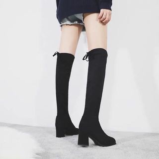 Bốt Đùi Da Lộn Cao Cấp Gót 7p