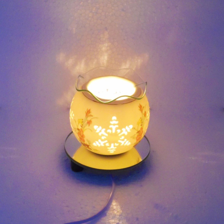 Đèn xông tinh dầu kiêm đèn ngủ bằng điện FL 01TT + tặng 01 lọ tinh dầu 10ml và 01 đèn halogen