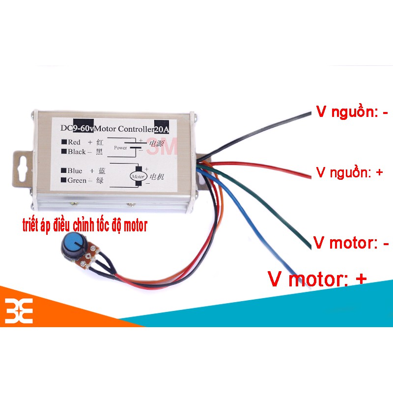 [Tp.HCM] Module Điều Khiển Tốc Độ Động Cơ DC PWM 9-60V 20A 1200W 25Khz