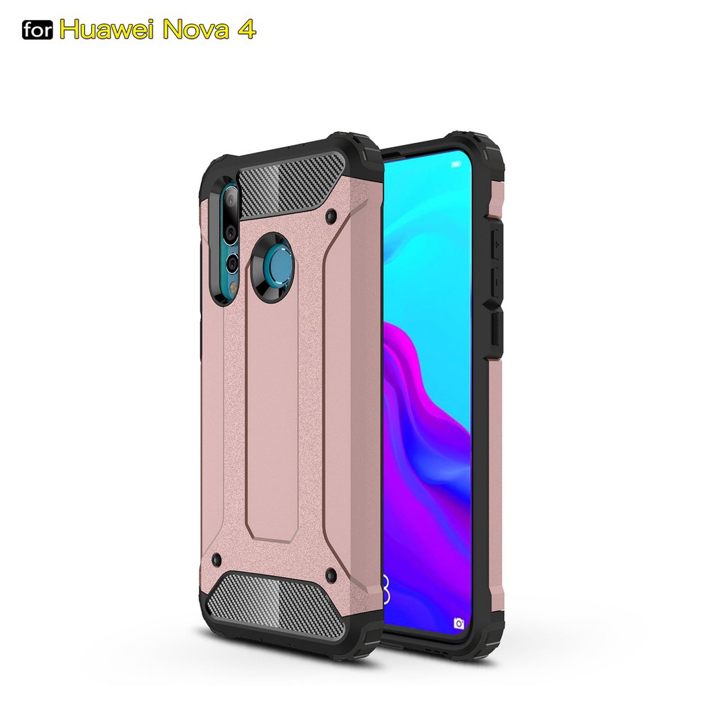 Ốp điện thoại kiểu giáp thời trang cho Huawei Nova 4 / Y5 Y6 Y7 2019