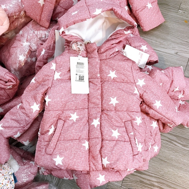 Áo khoác phao lót lông siêu nhẹ cho bé