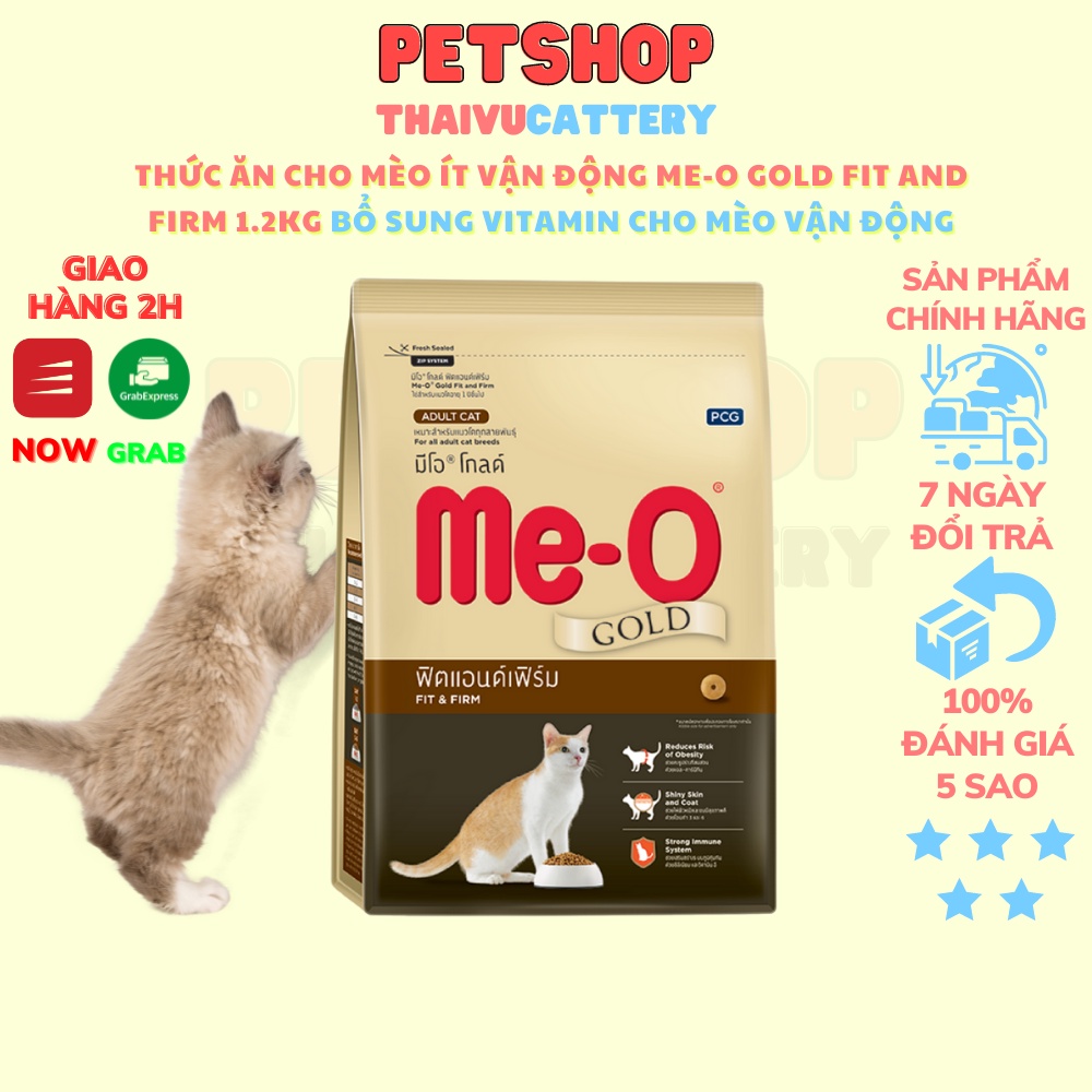 Thức ăn cho mèo ít vận động Me-o Gold Fit and Firm 1.2kg