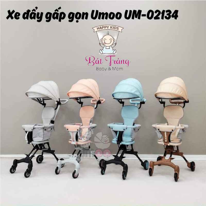 Xe đẩy gấp gọn, xe đẩy umoo đảo chiều bền đẹp mã UM-02134
