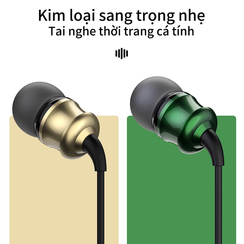 Tai Nghe Nhét Tai F2 Có Dây Giao Diện Cổng 3.5mm Có Mic Chất Lượng Cao