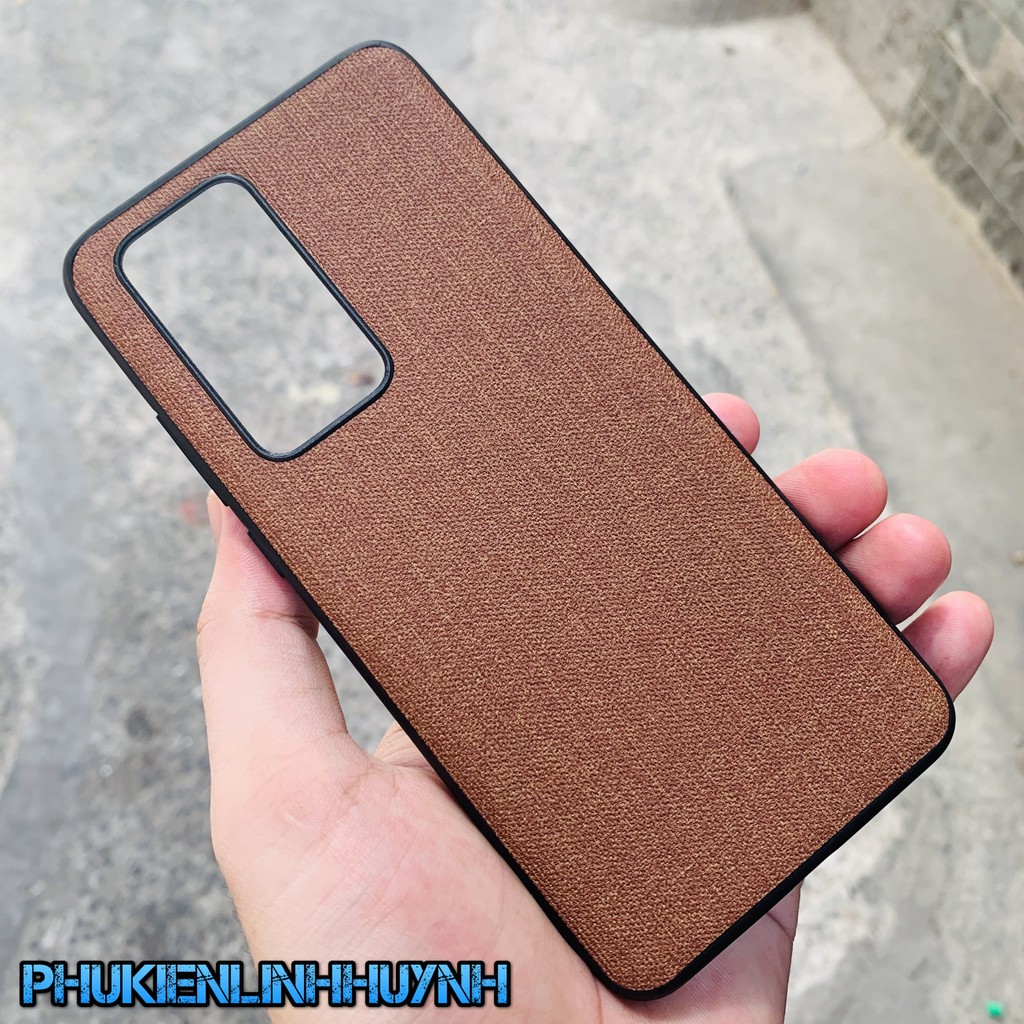 Huawei P40 Pro_Ốp lưng vân vải Jean 1 màu chống bán vân tay