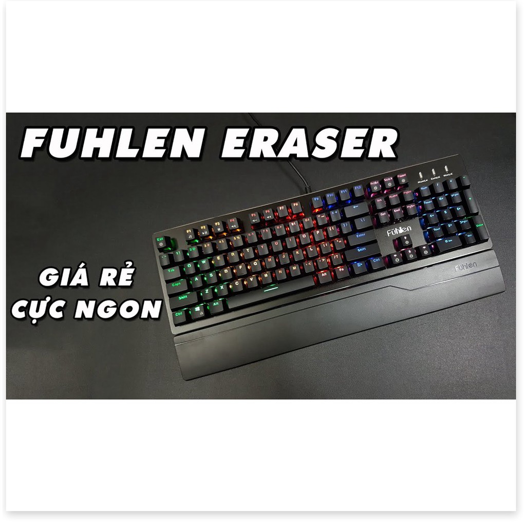 BÀN PHÍM CƠ FUHLEN ERASER BLUE SWITCH LED RAINBOW