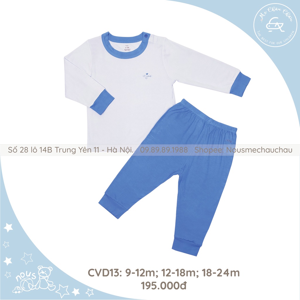 Bộ Cài Vai Dài Các Màu NOUS [Cho Bé Từ 12 Tháng đến 24 Tháng)
