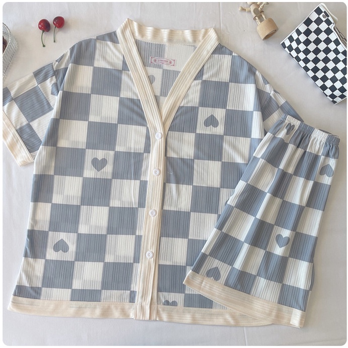Đồ bộ nữ, pijama cotton mặc nhà cổ chữ V dễ thương siêu xinh BN48