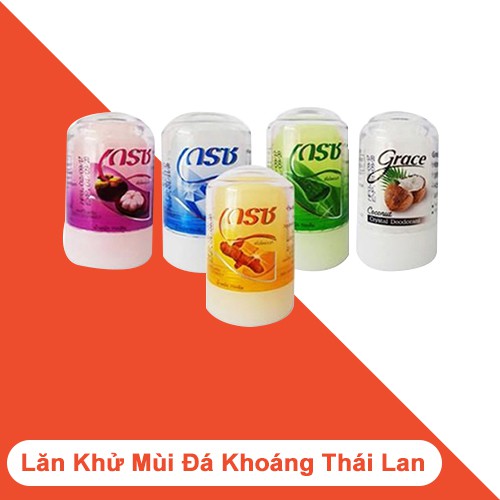 01 Lăn Khử Mùi Đá Khoáng GRACE Thái Lan - Hũ 70g