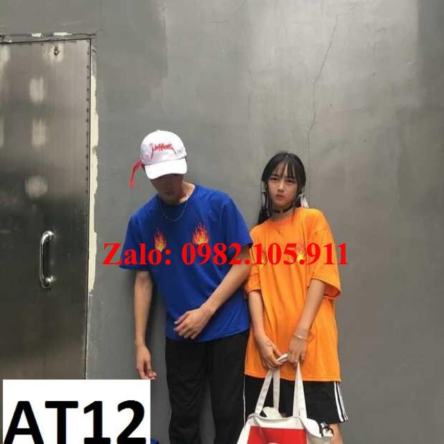 [Hot Sale] - ÁO THUN TAY LỠ UNISEX NGỌN LỬA–AT12