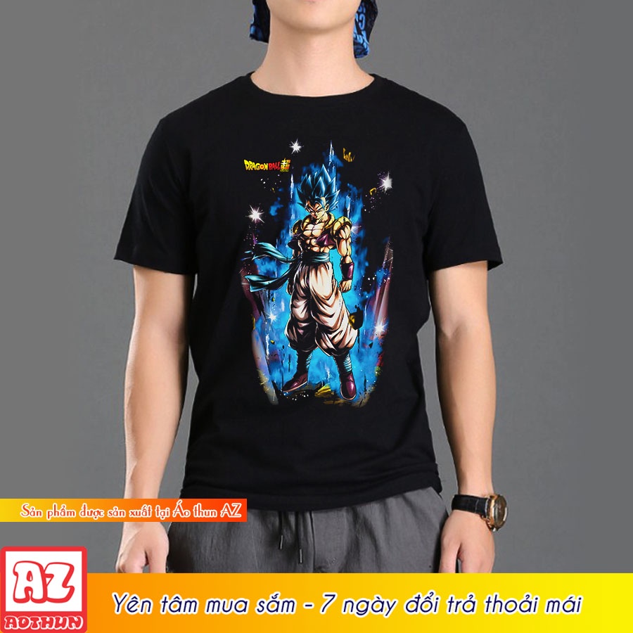 Áo thun anime dragon ball songoku gogeta 3d màu đen M2938
