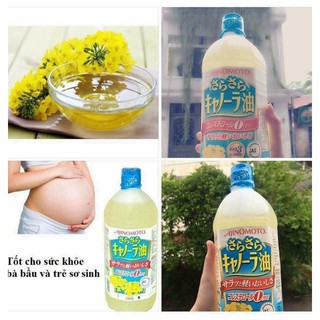 Dầu ăn hạt cải tách béo HỮU CƠ Ajinomoto Nhật bản