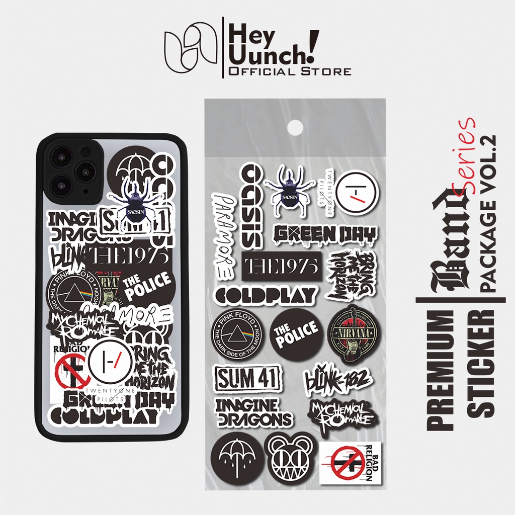 Miếng dán trang trí cho nón bảo hiểm LAPTOP TUMBLR Bjo AESTHETIC MAN DECAL || Ban nhạc VOL.2