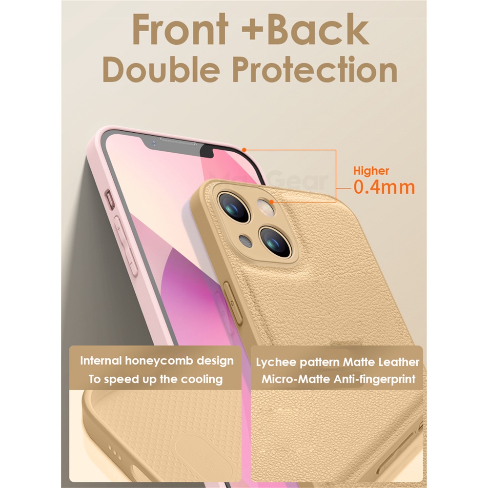 Ốp Điện Thoại Silicon Mềm Phối Da Cổ Điển Sang Trọng Cho iPhone 13 12 11 Pro Max XS Max XR X XS 7 8 Plus 13Pro 12 Pro Max ​Ốp Lưng Chống In Dấu Vân Tay