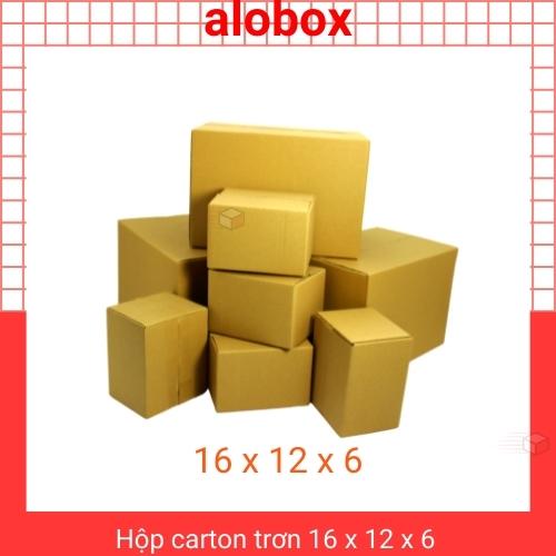 Thùng giấy - hộp carton - hộp gói hàng, chuyển nhà, giá khuyến mãi, bán lẻ 1 hộp  16x12x6 giao hỏa tốc HCM - alobox.