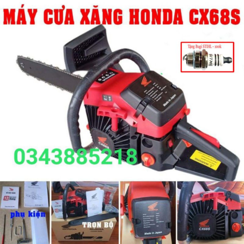 Máy cưa xích chạy xăng honda CX68S, máy cưa gỗ chạy xăng