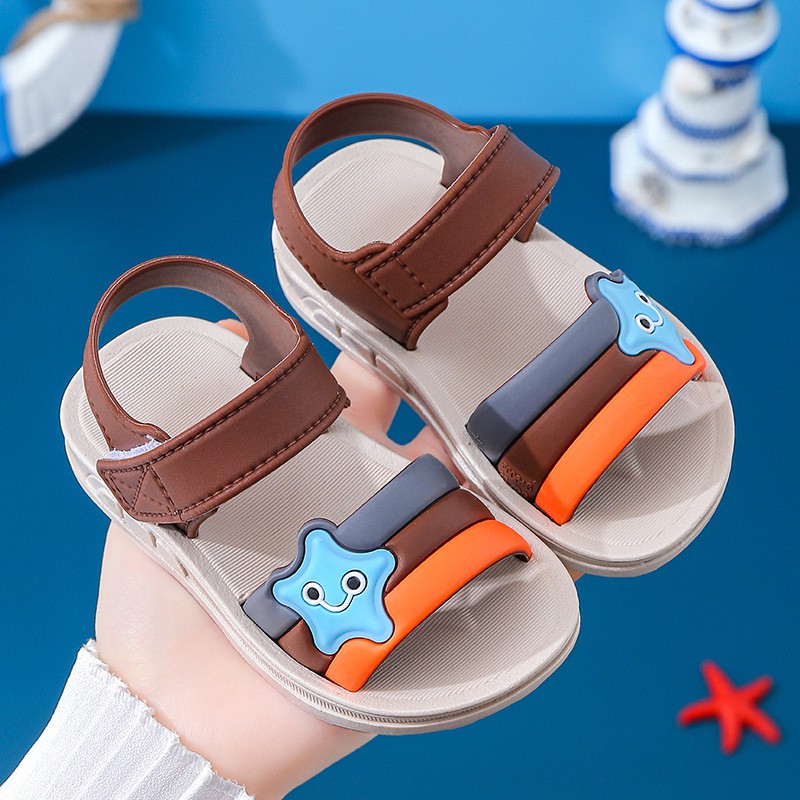 Sandal Bé Trai Và Bé Gái Quai Dán Từ 1 - 5 Tuổi Chống Trơn Trượt Hàng Quảng Châu Đẹp