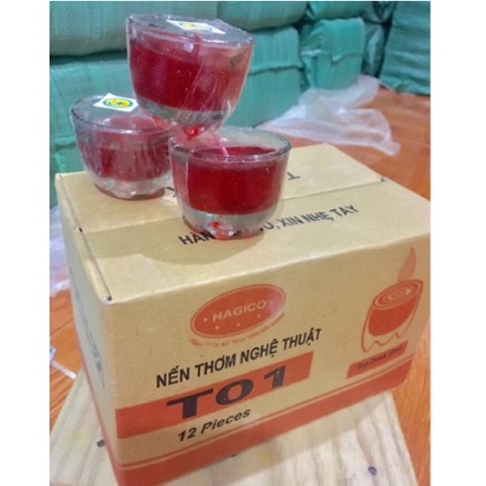Nến cốc cao 4cm (1 hộp = 12 cốc)