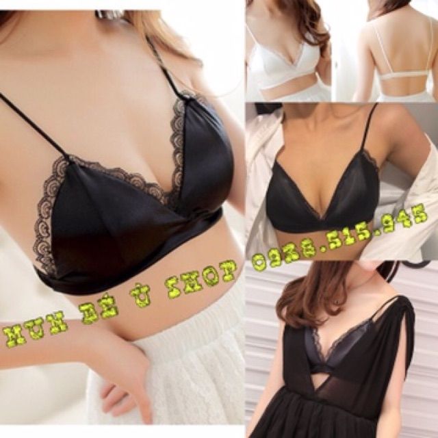 Bralette satin phi bóng gợi cảm Áo lót giá rẻ BRA_01