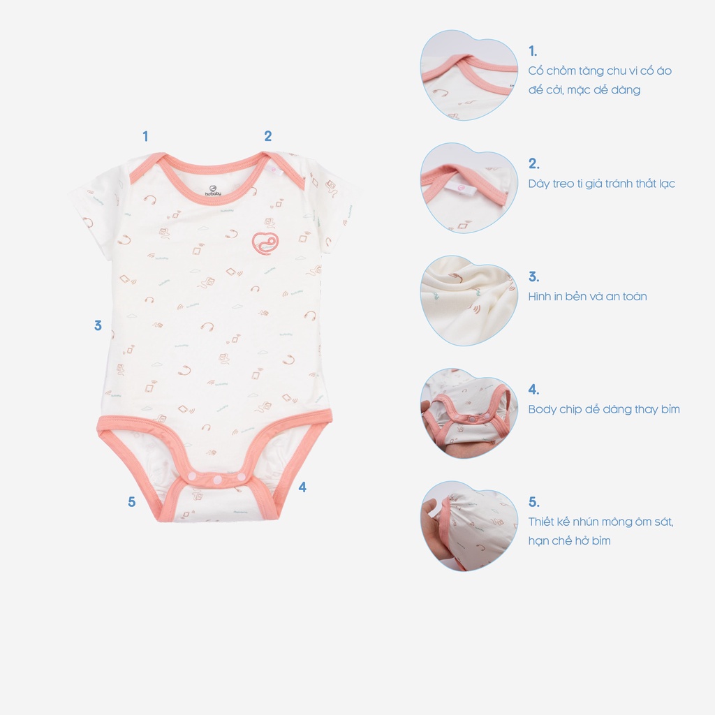 Bodychip ngắn tay cổ chồm - Bambus Techno BU