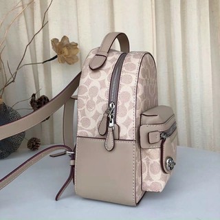 Balo nữ Coach da thật pha canvas siêu đẹp