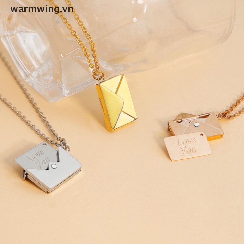Vòng cổ Mặt Phong Thư In Chữ Love you Secret