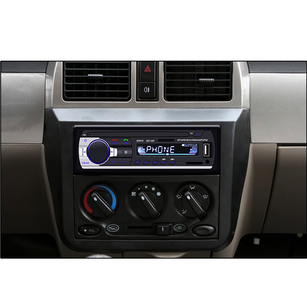 AMPrime Bluetooth Autoradio Car Stereo Đài Phát Thanh FM AUX Đầu Vào Receiver SD USB JSD-520 12V In-Dash 1 DIN Xe MP3 Đa Phương Tiện Máy Nghe Nhạc