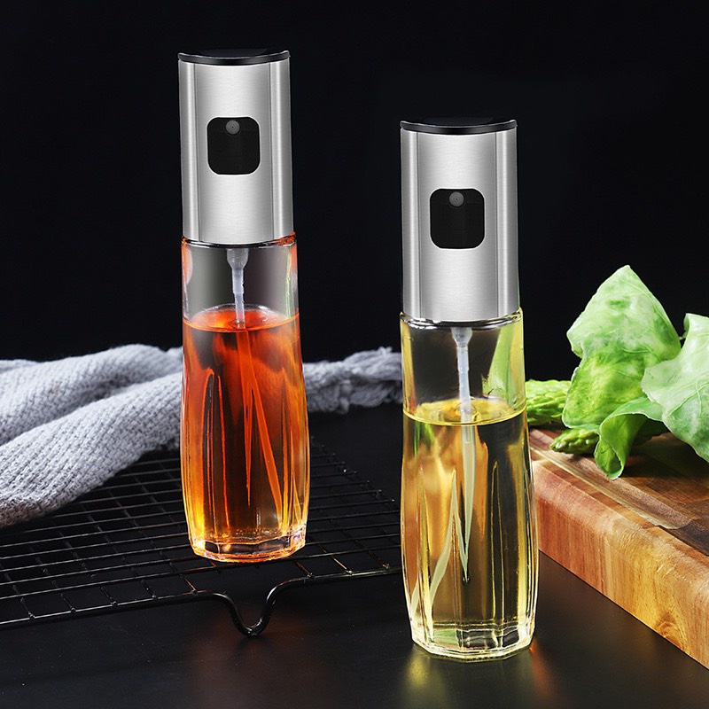 Bình Xịt Dầu Ăn, Gia Vị Chai Thủy Tinh Loai Phun Sương 100ml, Đồ Dùng Dụng Cụ Nhà Bếp Chai Thủy Tinh Chịu Nhiệt Cao