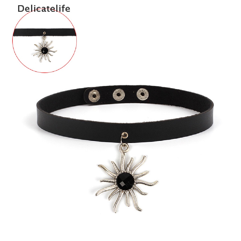 Vòng cổ choker bằng da PU phong cách punk gothic