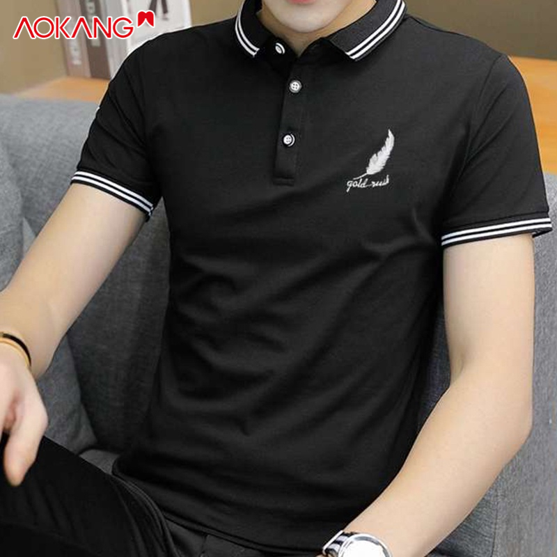 Áo polo AOKANG ngắn tay thời trang mùa hè dành cho nam