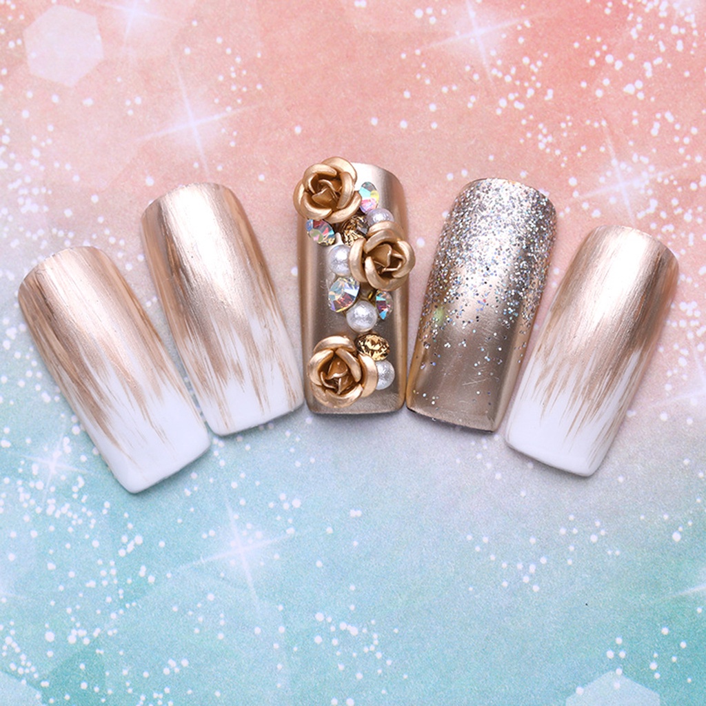 [Hàng mới về] Hộp Phụ Kiện Đá Nhân Tạo Trang Trí Móng Tay 3D Lấp Lánh Thời Trang DIY