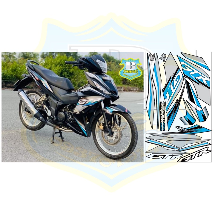 ( Quí khách vui lòng mang ra tiệm cho thợ dán ) Tem winner v1 gtr xanh đen