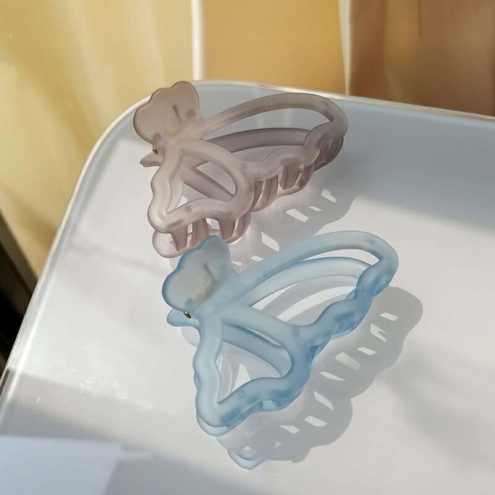 FORBETTER Kẹp Tóc Hình Bướm Màu Thạch Đơn Giản Thời Trang Cho Nữ