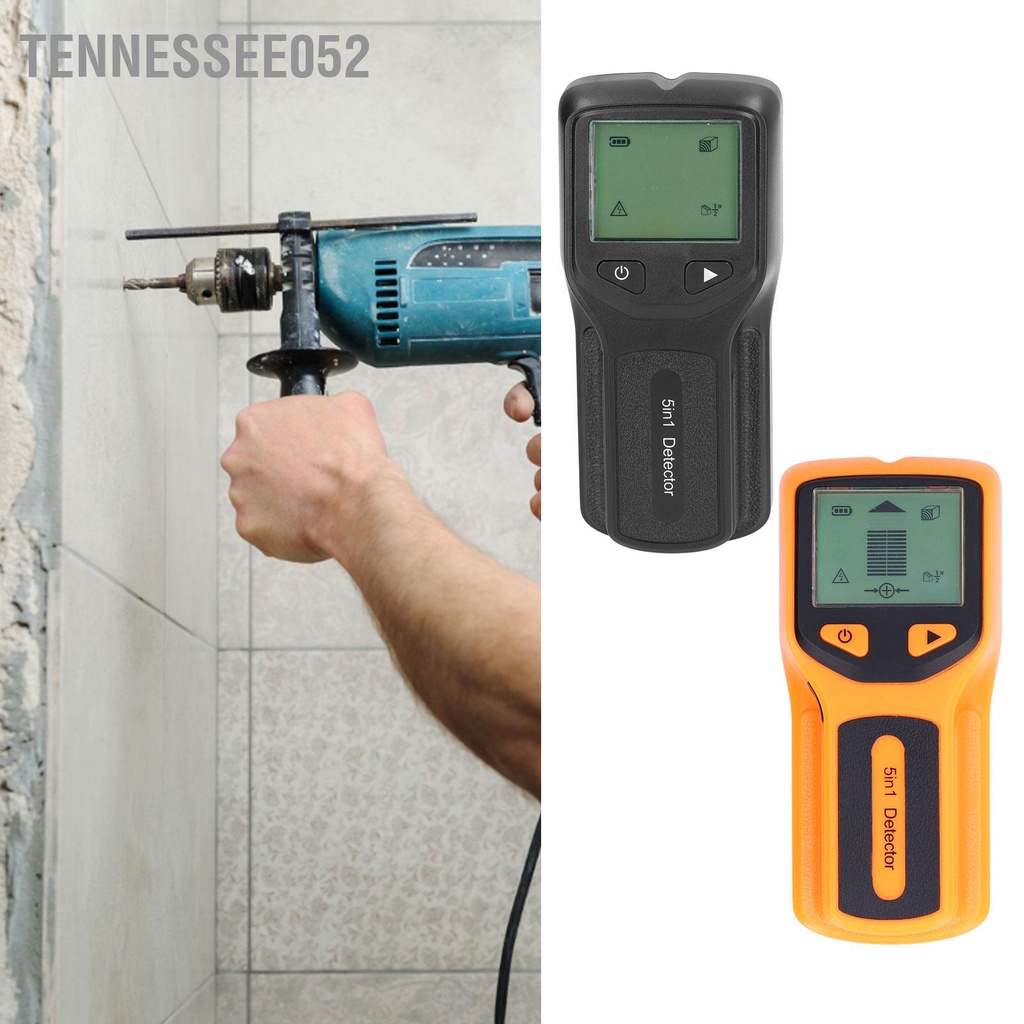 Tennessee052 5 trong 1 Stud Finder Máy quét tường đa chức năng LCD dò kim loại điện tử HW430