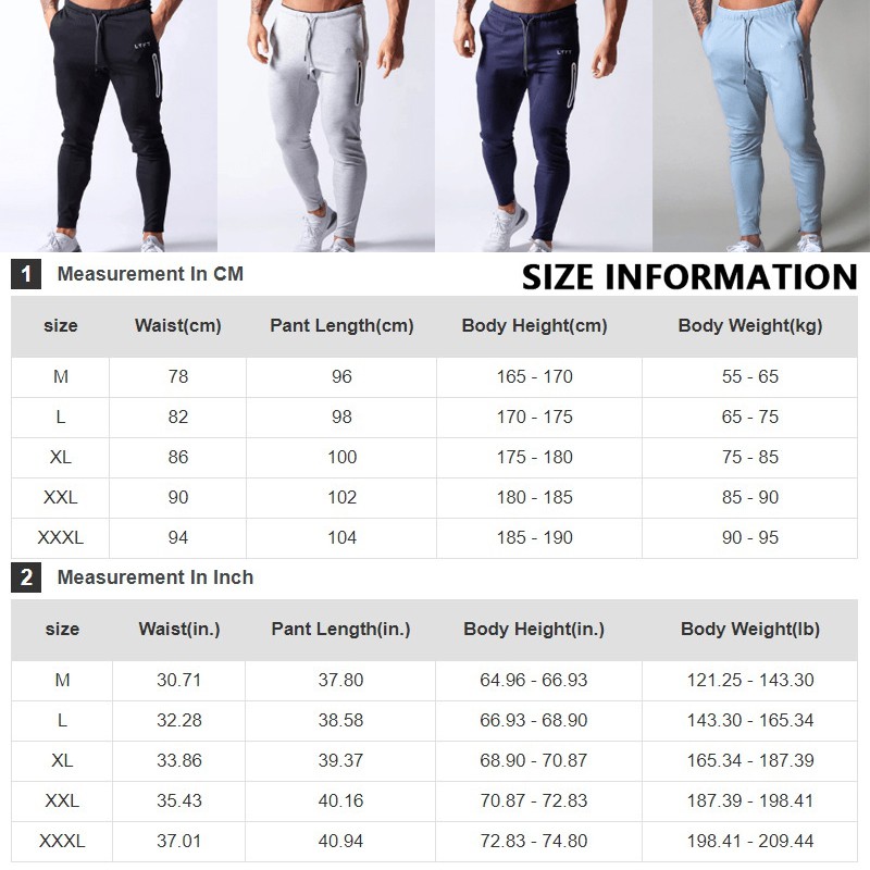 Quần Jogger Thể Thao Plus Size M-3XL Cho Nam