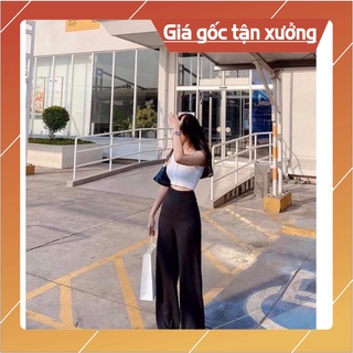Quần ống rộng suông khoá sườn