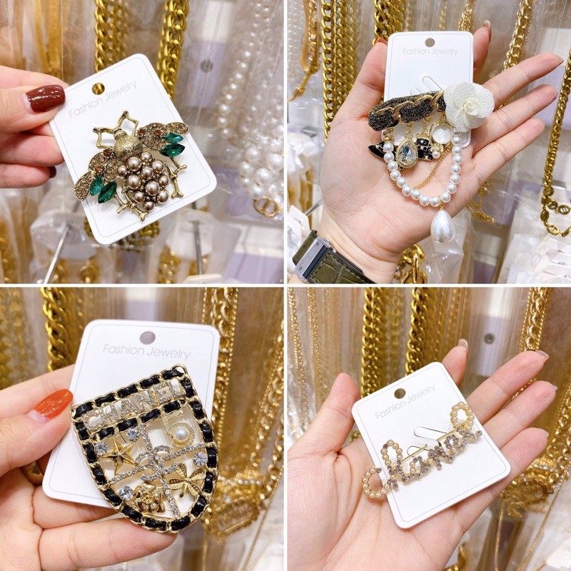 Cài áo đính đá cao cấp, tag cài áo nữ, ghim cài áo vest nam phụ kiện đính ngọc cho con trai - MS03